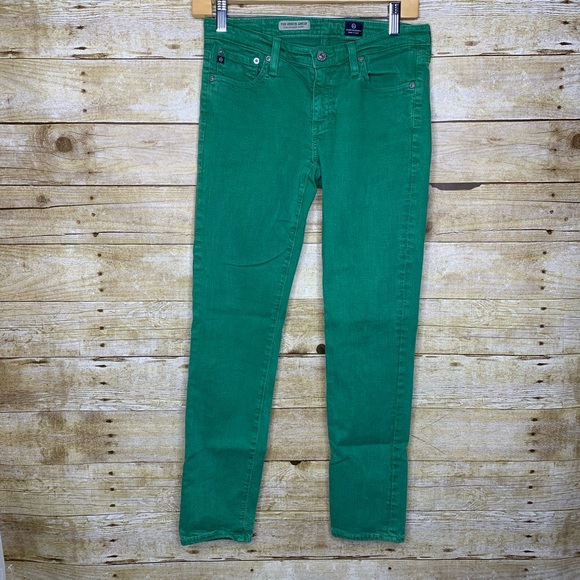 Ag Adriano Goldschmied Denim - AG The Stevie Ankle in green